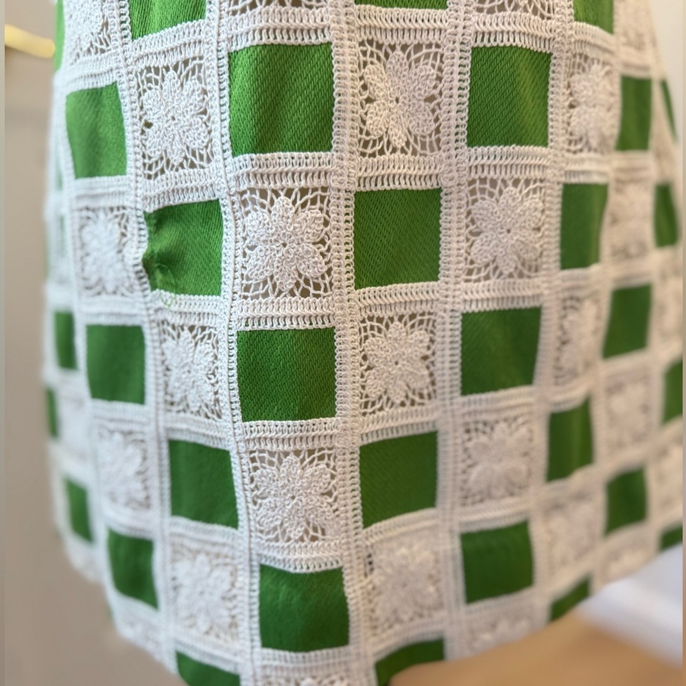 English Factory Crochet Patchwork Shift Dress NWT - image 5